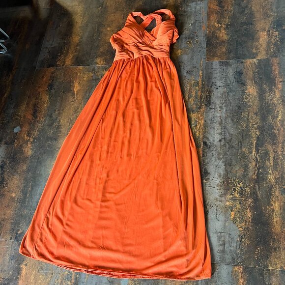 David's Bridal Sleeveless Lined Bridesmaid/Prom Gown, Color: Sienna, Size 0 - Picture 3 of 12